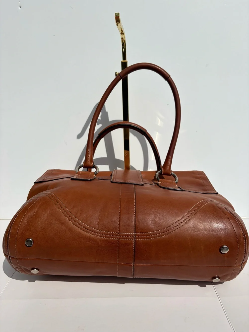 Coach structured leather